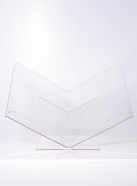 B0645现代简约亚克力书板架样间轻奢茶几边家角几卧室杂志架透明