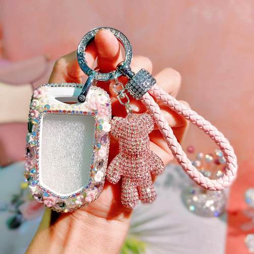 专用于士新7宝沃BX5钥匙套46439宝沃BX女镶钻时尚汽款车保护壳扣