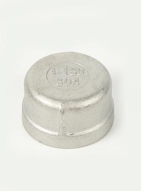 304不锈钢管管帽闷盖30ITF14内丝口堵头闷头内螺纹塞头24分6分寸