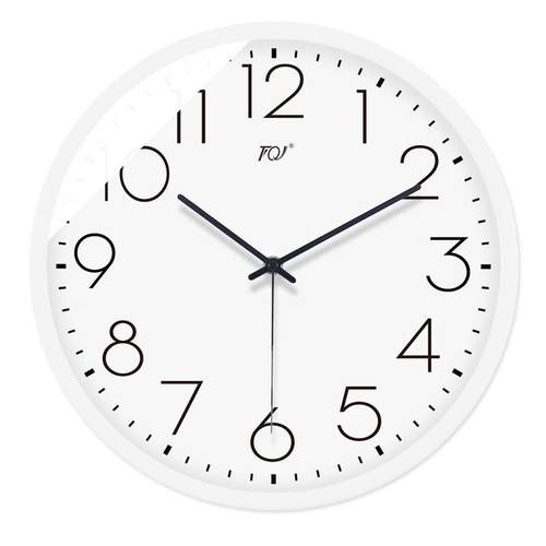 简约壁钟表客厅用家时F9597656尚静音白挂表挂墙时钟电挂波装饰石