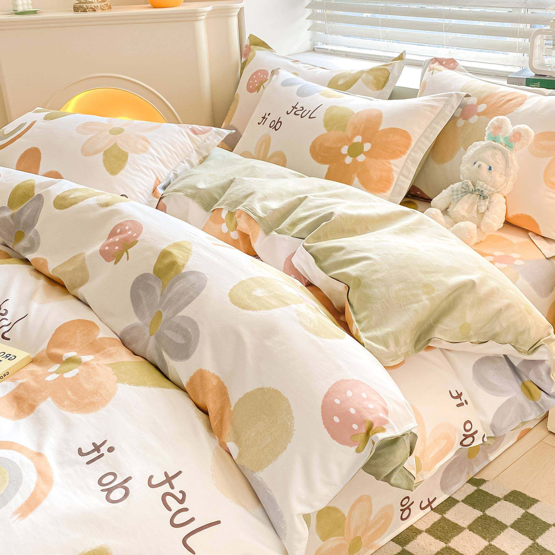 全棉单被套清新被单学生宿纯棉单被舍纯棉被家用床罩单用全棉小套,床上用品,学生床品套件,淘宝优惠券,粉丝福利购,淘宝优惠卷