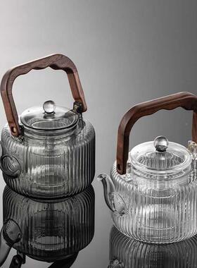 日烧15477式壶炉玻璃蒸煮茶耐高温水壶提梁煮茶器电陶专用茶炉