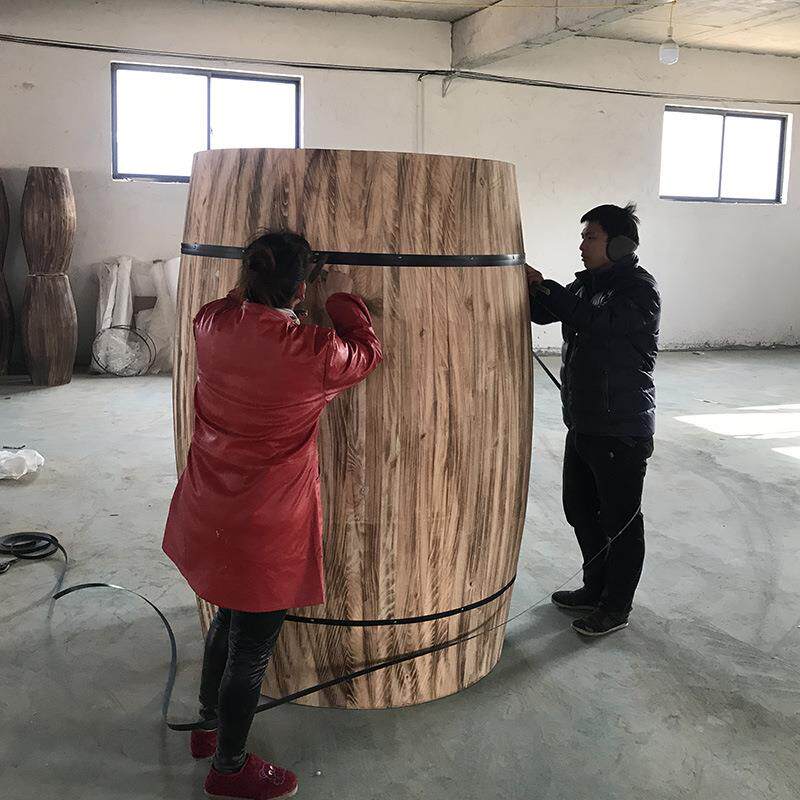 超大木桶酒装饰橡木啤会酒桶木制质葡萄红酒桶酒20210820吧展道桶