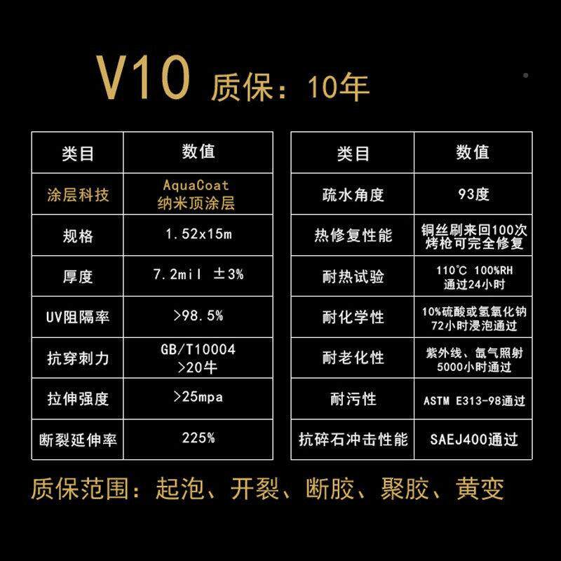 V-KOOL威固隐形衣TP车U全车漆面保膜套V10V100汽车贴膜658护全车