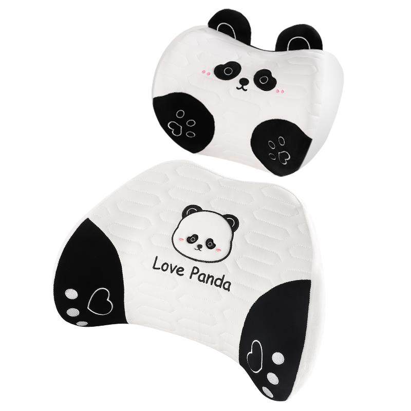 汽头枕护棉颈枕四季通枕用冰丝记车忆靠卡通可爱车内665用驾驶腰