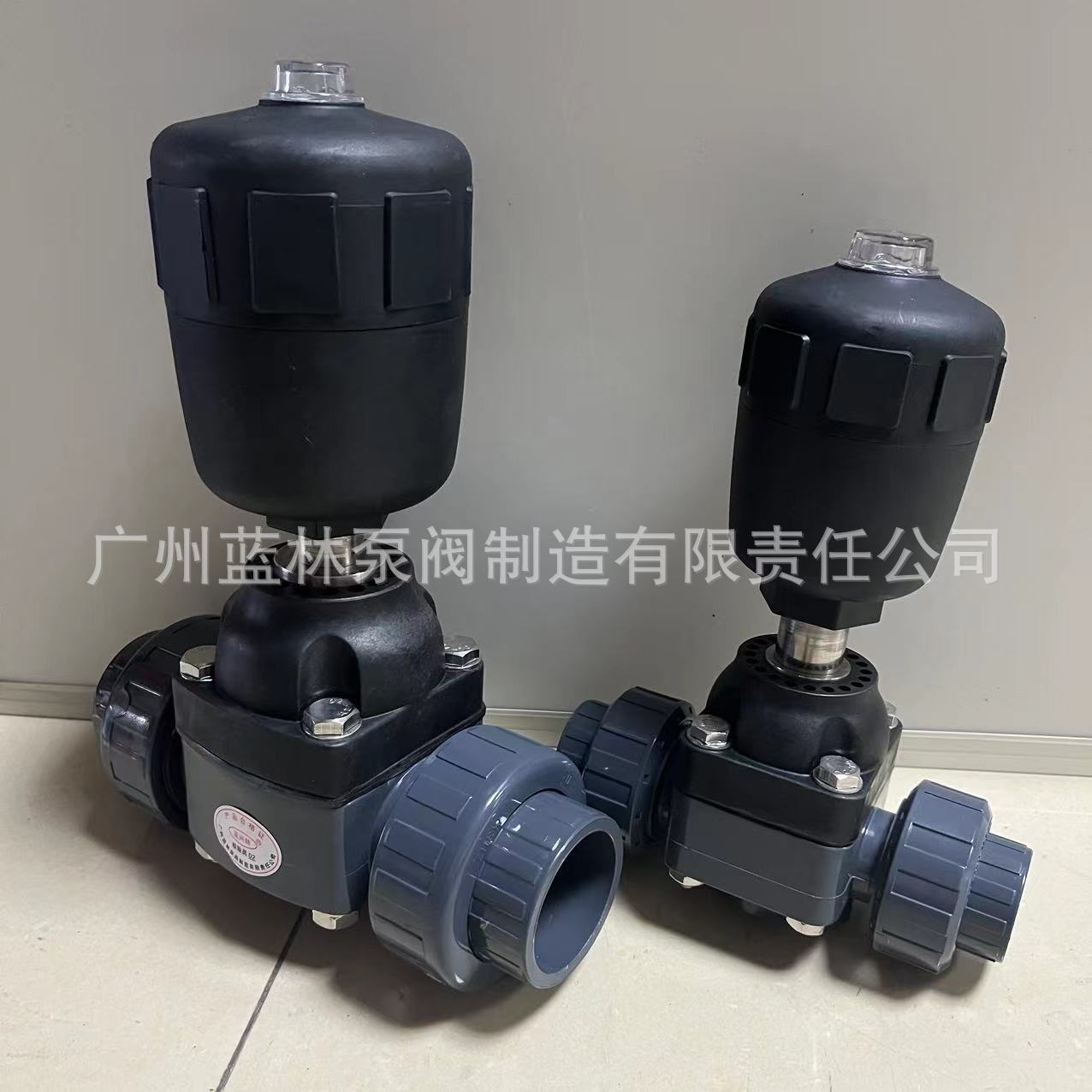 UPVC气动隔膜阀单作用常闭/常开