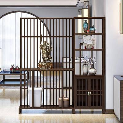 柜新式中屏隔断博古架客厅风简约现代供奉台家用遮挡PDD10174置物