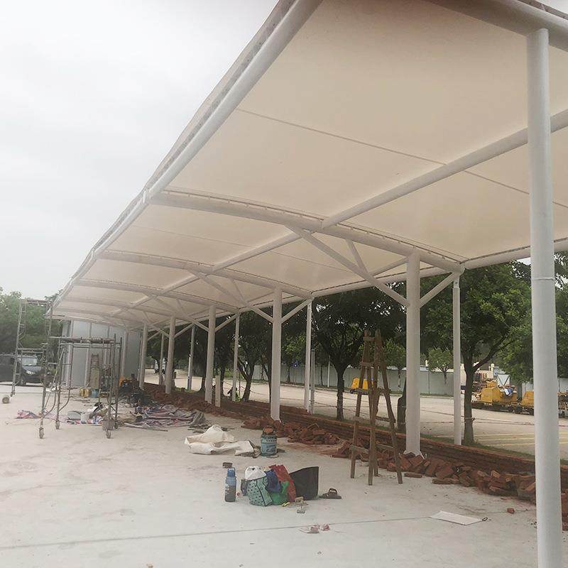 MJG-001惠机场大车棚膜结火车站州构汽车遮阳篷工型程停车场出入