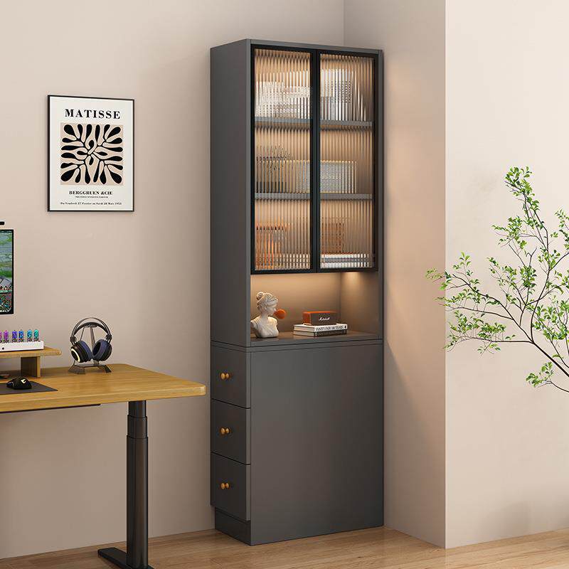 沙发边柜实木转角窄柜书柜侧柜边侧COV柜侧面抽拉拉夹缝柜收纳储