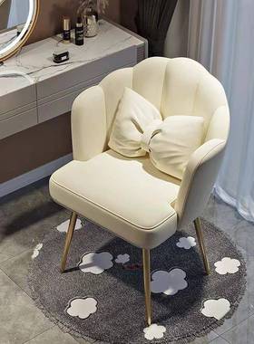 网红瓣椅19863化妆椅轻凳靠子背卧奢室梳妆凳可花旋转