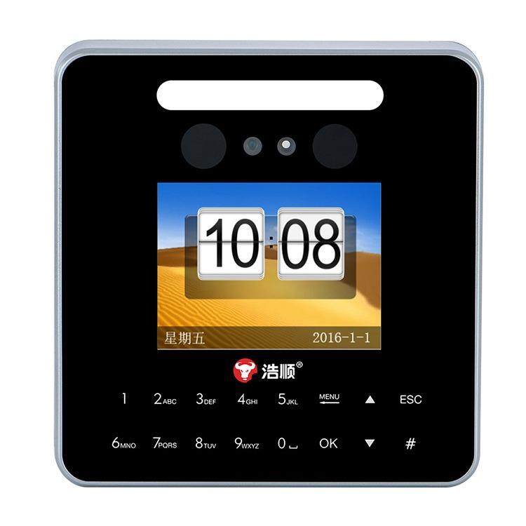 浩顺人脸识考别勤一体机员工签上下班到面部别刷脸识K28U考勤机