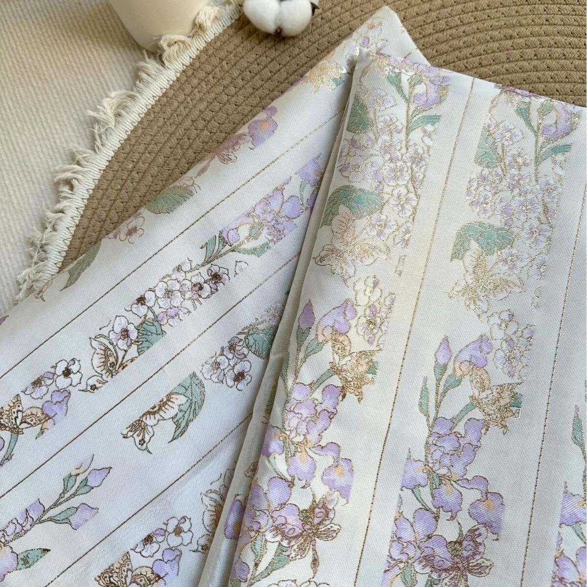 整版织金妆花眉子bjd娃衣布料衣缘领缘袖缘明制贴边宋制汉服布料