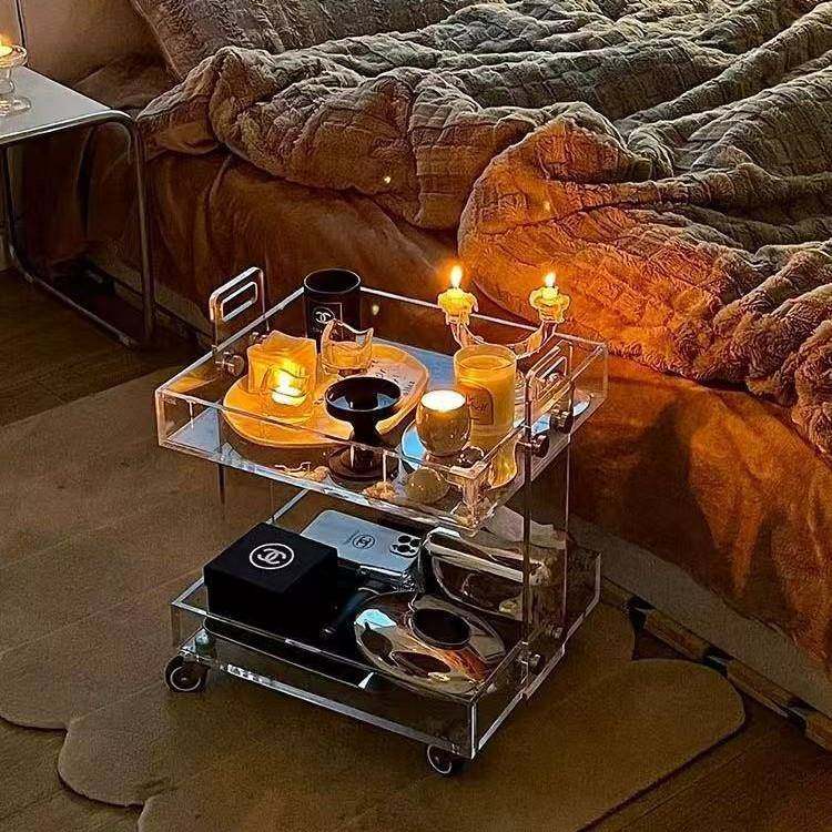 亚克力透明可移动小推车边几角几床头柜茶几多层置物架移动收纳架,畜牧/养殖物资,畜牧/养殖器械,淘宝优惠券,粉丝福利购,淘宝优惠卷