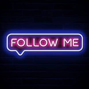 FOLLOWME英文字母霓虹灯演唱会发光字招牌游戏场景装饰灯外贸