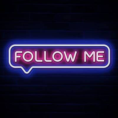FOLLOWME英文字母霓虹灯演唱会发光字招牌游戏场景装饰灯外贸