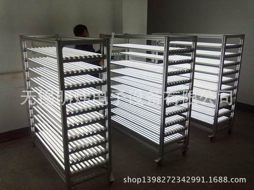 明炜T8-100LED日光灯老化架T8T5LED灯具老化车10层100组灯座