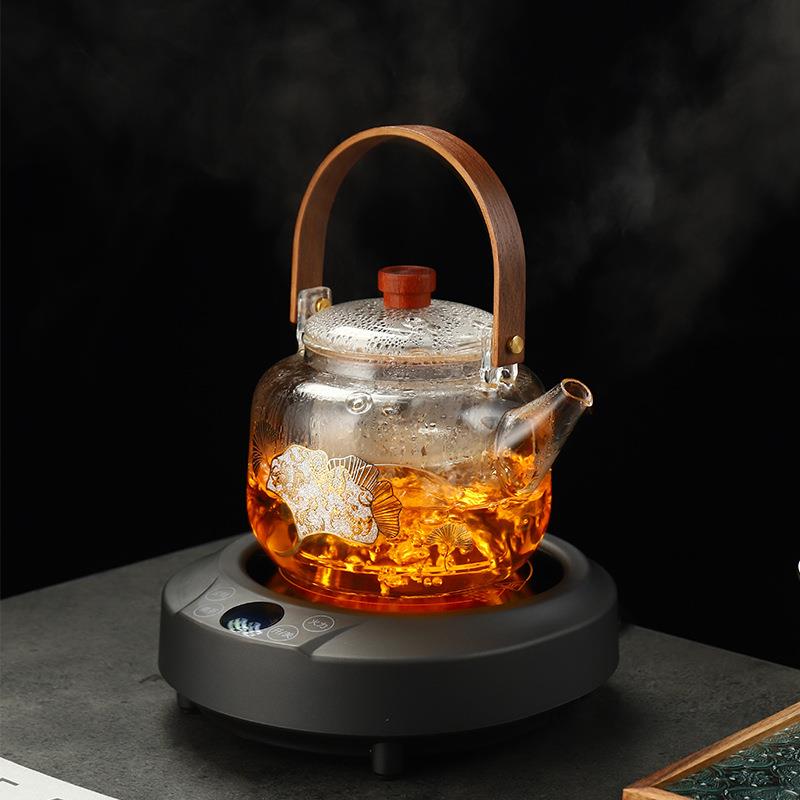 小型电陶炉家用玻璃壶泡茶煮茶器防干烧迷你电磁炉智能电热烧水炉