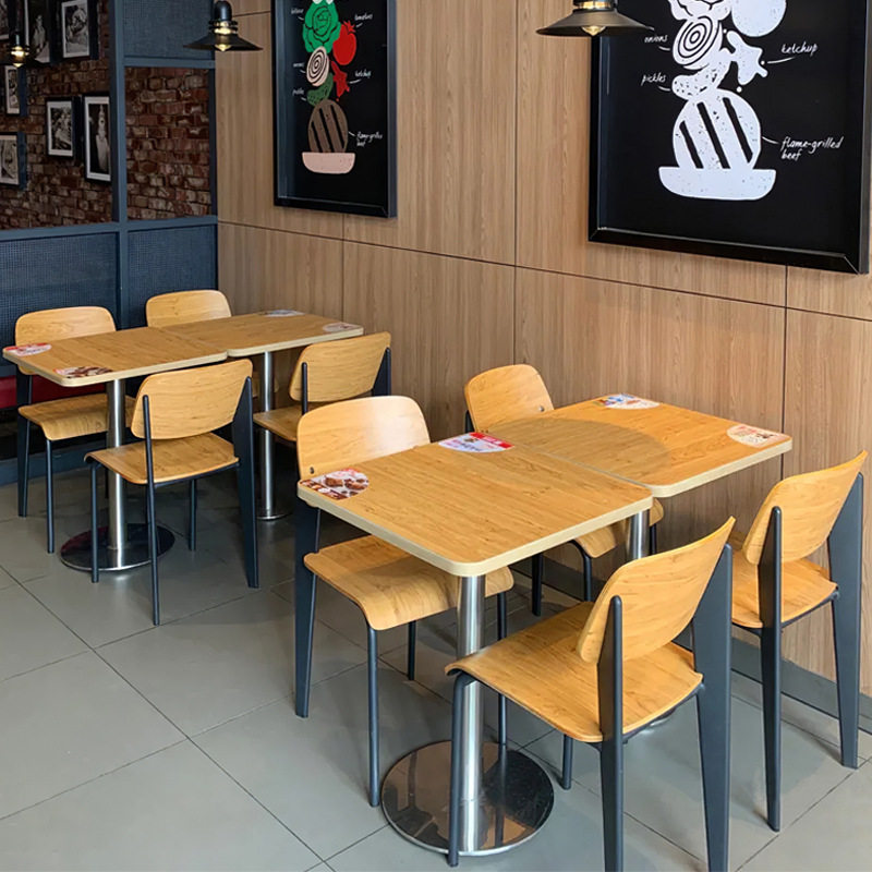 奶茶店桌椅组合烧烤餐厅学校食堂餐桌椅面馆快餐饭店椅子餐饮家具
