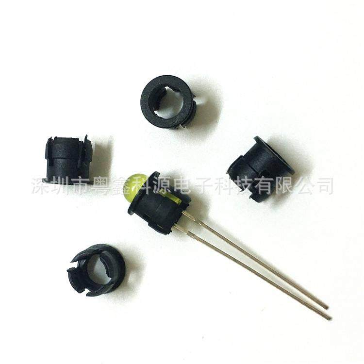 LED灯套5mm平扣灯套F5平扣灯帽黑色塑料胶套5mm面板led灯座厚款,电子元器件市场,其它元器件,淘宝优惠券,粉丝福利购,淘宝优惠卷