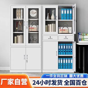 钢制文件柜办公室资料柜铁皮柜财务凭证存放收纳柜带锁档案柜