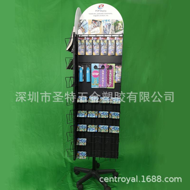来样设计卡片架书册本册展示架精品店文具店货架书店卡纸旋转铁架