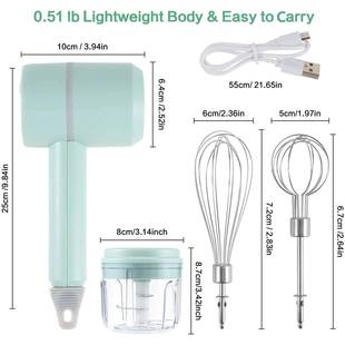 无线电动打蛋器家用迷你奶油自动打发器食物切碎器烘焙手动搅拌机