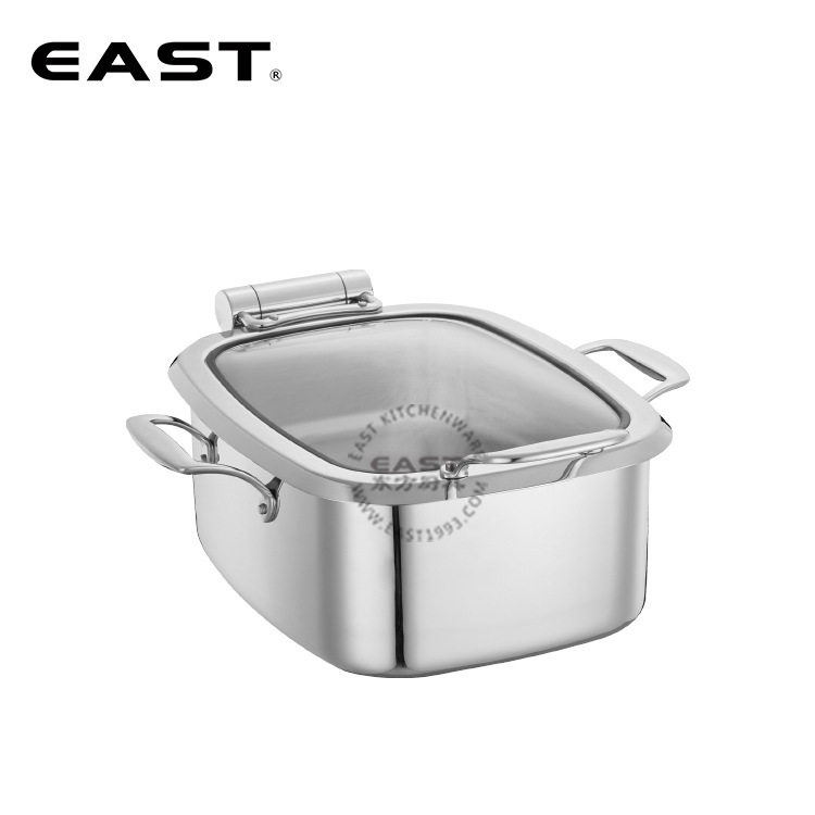 有耳方型玻璃盖迷你自助餐煲【EAST东方厨具】