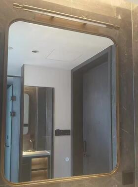 美豪酒店led发光智能镜不锈钢卫生间挂墙浴室镜酒店民宿淋浴房化