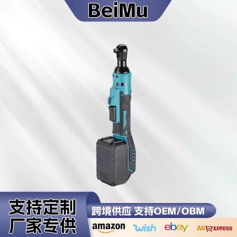 90度21v直角扳手外贸角向有刷锂电棘轮扳手舞台桁架扳手