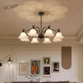 z1y美式 复古客厅吊灯田园铃兰花朵主卧室灯简约大气创意中古风餐