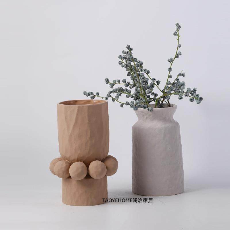 北欧简约手工陶瓷花瓶民宿样板间售楼处软装干花花器玄关装饰摆件,工业油品/胶粘/化学/实验室用品,其他实验室设备,淘宝优惠券,粉丝福利购,淘宝优惠卷