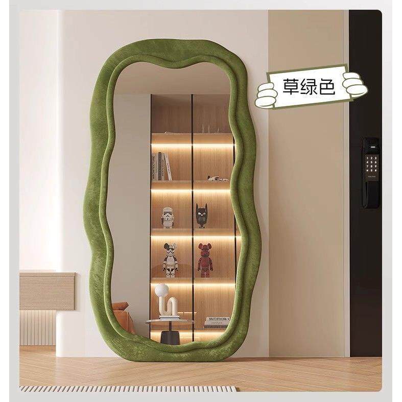 轻奢支架款全身镜家用落地镜入户服装店试衣镜卧室穿衣镜异形镜子