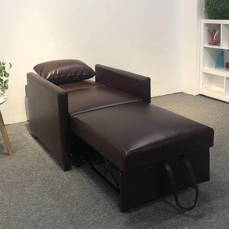 沙发床单人位两用可折叠多功能皮艺书房办公室午休沙发椅