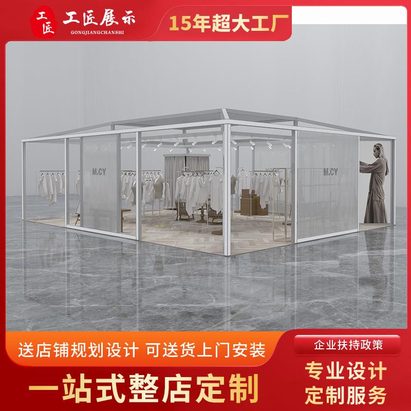 商场快闪店展架特卖场服装展位移动展具快装发光货架陈列多经点位