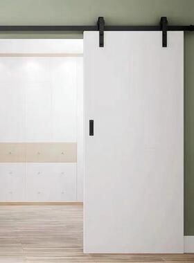 白色谷仓门卫生间移门厨房推拉门实木复合木门吊轨门仓谷门厕所门