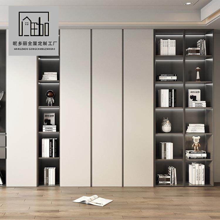 工厂全屋定制书房空间定制书桌书柜家具现代简约一体组合设计