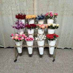 多层鲜花架多移动花架简约颜色多种选择花店架子
