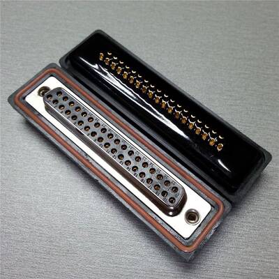 供应DB37PIN防水母头现货两排d-sub(vga)37pin焊线母头连接器