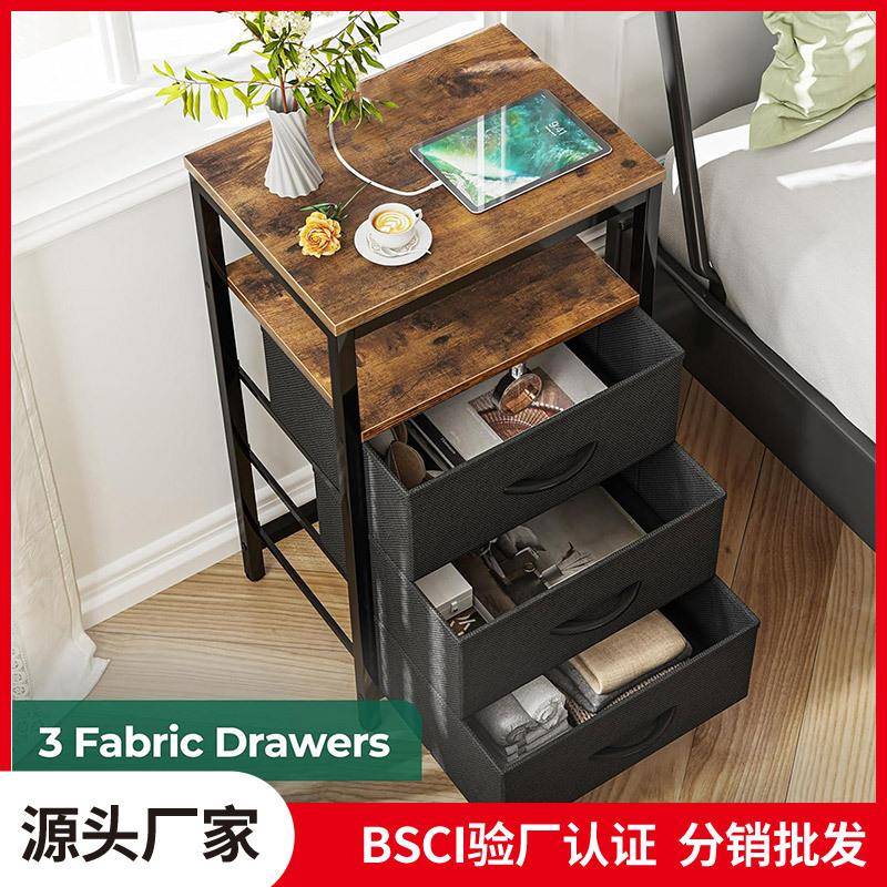 布艺抽屉式收纳柜箱子多层现代组装家用卧室储物柜宝宝玩具整理柜