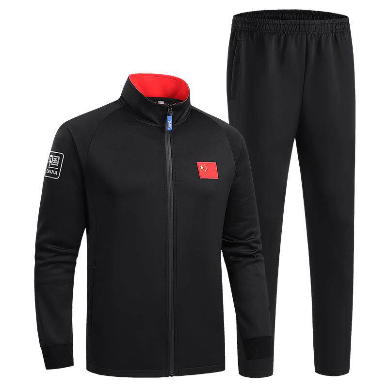 中国队运动服套装学生班服运动体育生儿童训练服武术教练服印字