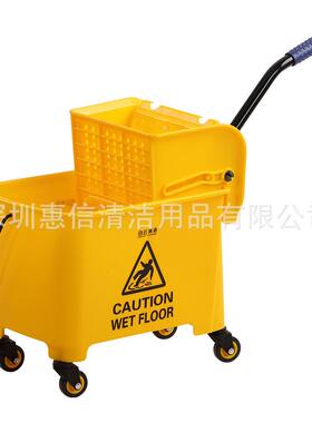 白云AF08068单桶榨水车轻便保洁20升挤水拖把下压式侧压式拖地桶