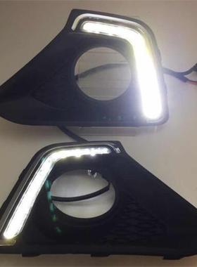 适用于13-14现代I10日行灯专用LED改装日间行车外灯雾灯框改装