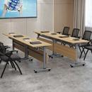 折叠会议桌培训桌办椅组合动al123接长条活桌双人公拼可移动桌子