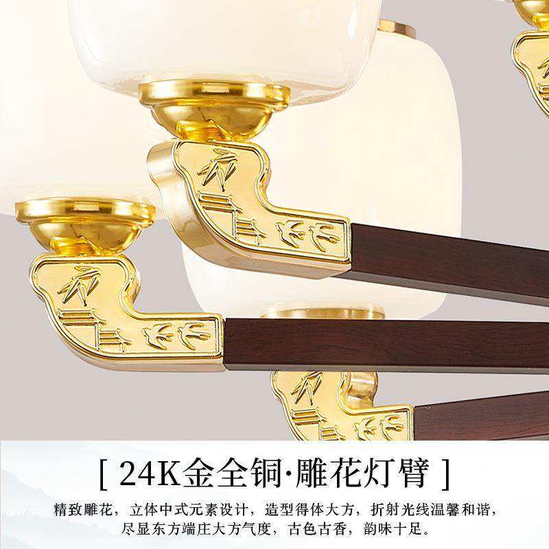 新中厅式复式灯楼别墅463大吊灯客主级高感24K金铜灯广东古镇灯具,家装灯饰光源,智能吊灯,淘宝优惠券,粉丝福利购,淘宝优惠卷