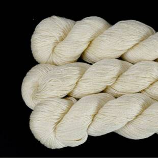 真丝牛手绒手染牦线FCW线白胚毛线专用胚染线材