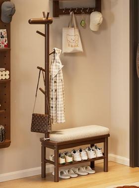 木小鹿换关鞋凳衣帽COX架衣架一体家用入户实门口挂可坐鞋柜玄穿