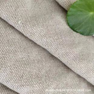 法BME国雨露亚麻重沙发布料亚素洗纯麻布厚亚麻原色沙发酵布