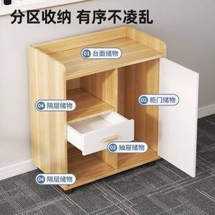 茶餐水柜家用储物柜移轮AIM小茶几边柜微带波炉厨房橱柜碗柜动收