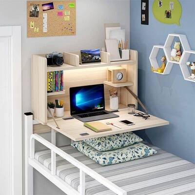 大学生宿舍上懒书桌上铺桌悬EPD空寝室人床桌下铺电脑桌可折叠子