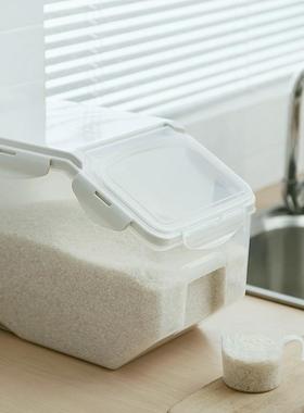 日式米桶家用厨房防潮密封UEV收米缸装大米纳盒加厚米虫箱面粉防